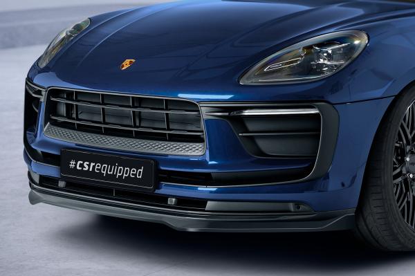 CSR Frontspoiler | Cup-Spoilerlippe mit ABE für Porsche Macan CSL608-L schwarz matt (Lackierung erforderlich)