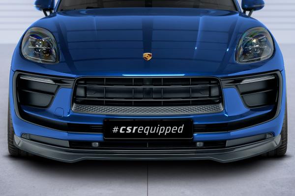 CSR Frontspoiler | Cup-Spoilerlippe mit ABE für Porsche Macan CSL608-L schwarz matt (Lackierung erforderlich)