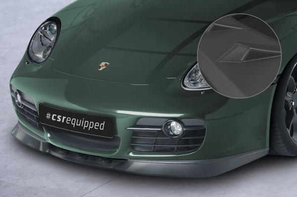 CSR Frontspoiler | Cup-Spoilerlippe mit ABE für Porsche 987c Cayman CSL609-L schwarz matt (Lackierung erforderlich)