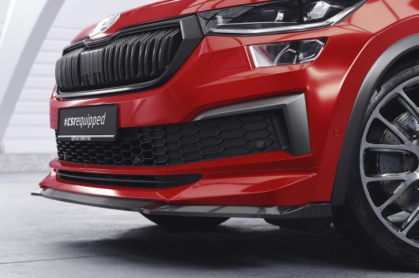 CSR Frontspoiler | Cup-Spoilerlippe mit ABE für Skoda Kodiaq CSL614-L schwarz matt (Lackierung erforderlich)