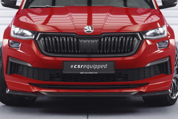 CSR Frontspoiler | Cup-Spoilerlippe mit ABE für Skoda Kodiaq CSL614-L schwarz matt (Lackierung erforderlich)