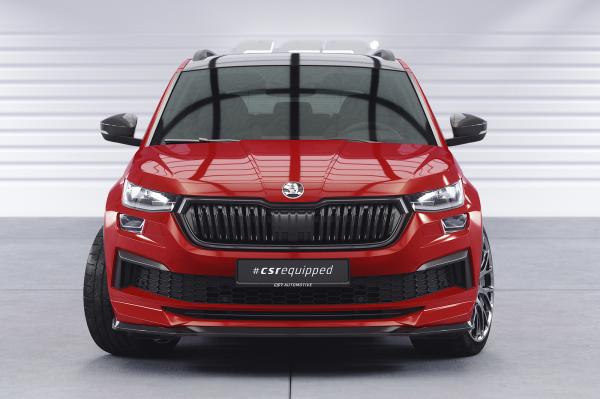 CSR Frontspoiler | Cup-Spoilerlippe mit ABE für Skoda Kodiaq CSL614-L schwarz matt (Lackierung erforderlich)