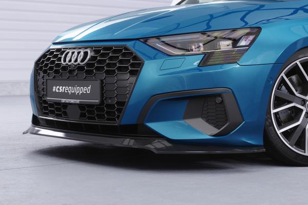 CSR Frontspoiler | Cup-Spoilerlippe mit ABE für Audi A3 8Y Limousine CSL616-L schwarz matt (Lackierung erforderlich)