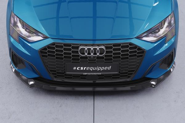 CSR Frontspoiler | Cup-Spoilerlippe mit ABE für Audi A3 8Y Limousine CSL616-L schwarz matt (Lackierung erforderlich)