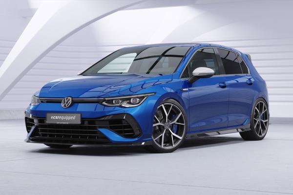 CSR Frontspoiler | Cup-Spoilerlippe mit ABE für VW Golf 8 (CD) R CSL618-L Lackierung erforderlich (schwarz matt)