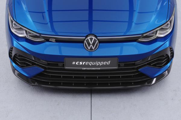 CSR Frontspoiler | Cup-Spoilerlippe mit ABE für VW Golf 8 (CD) R CSL618-L Lackierung erforderlich (schwarz matt)