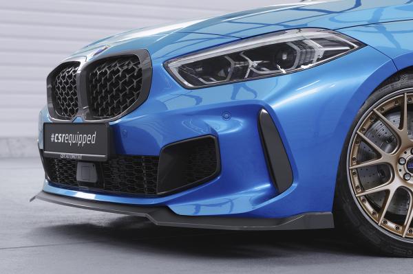 CSR Frontspoiler | Cup-Spoilerlippe mit ABE für BMW 1er F40 M-Paket CSL621-G Glossy schwarz Hochglanz (keine Lackierung erforderlich)