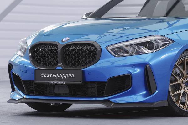 CSR Frontspoiler | Cup-Spoilerlippe mit ABE für BMW 1er F40 M-Paket CSL621-G Glossy schwarz Hochglanz (keine Lackierung erforderlich)