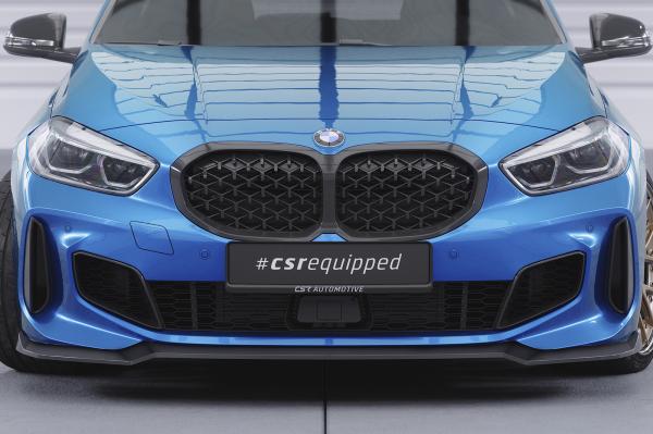 CSR Frontspoiler | Cup-Spoilerlippe mit ABE für BMW 1er F40 M-Paket CSL621-G Glossy schwarz Hochglanz (keine Lackierung erforderlich)