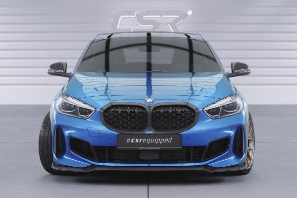 CSR Frontspoiler | Cup-Spoilerlippe mit ABE für BMW 1er F40 M-Paket CSL621-G Glossy schwarz Hochglanz (keine Lackierung erforderlich)