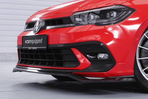 CSR Frontspoiler | Cup-Spoilerlippe mit ABE für VW Polo 6 2G (Typ AW) GTI / R-Line CSL622-L schwarz matt (Lackierung erforderlich)