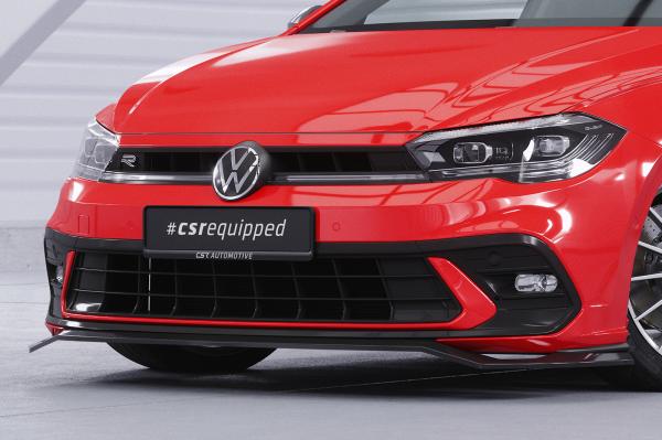 CSR Frontspoiler | Cup-Spoilerlippe mit ABE für VW Polo 6 2G (Typ AW) GTI / R-Line CSL622-L schwarz matt (Lackierung erforderlich)