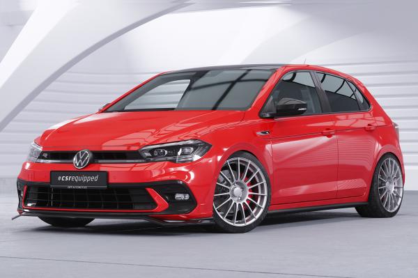CSR Frontspoiler | Cup-Spoilerlippe mit ABE für VW Polo 6 2G (Typ AW) GTI / R-Line CSL622-L schwarz matt (Lackierung erforderlich)