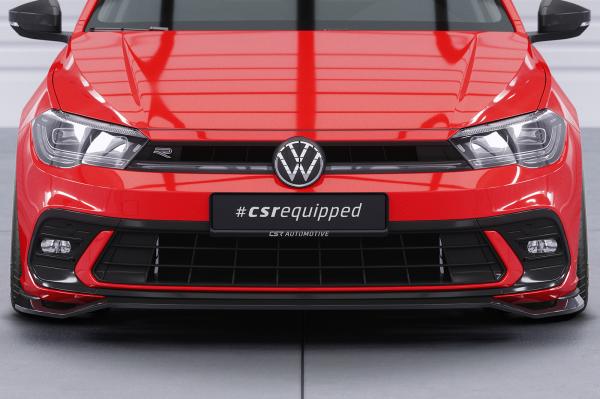 CSR Frontspoiler | Cup-Spoilerlippe mit ABE für VW Polo 6 2G (Typ AW) GTI / R-Line CSL622-L schwarz matt (Lackierung erforderlich)