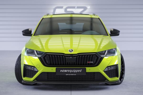 CSR Frontspoiler | Cup-Spoilerlippe mit ABE für Skoda Octavia 4 RS / RS Plus CSL624-G Glossy schwarz Hochglanz (keine Lackierung erforderlich)