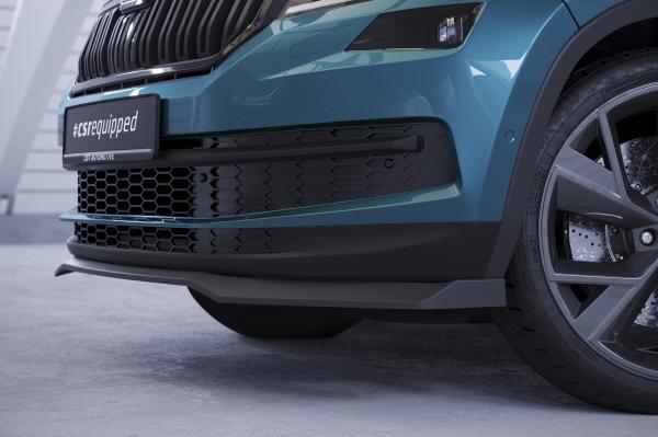 CSR Frontspoiler | Cup-Spoilerlippe mit ABE für Skoda Kodiaq CSL626-L schwarz matt (Lackierung erforderlich)
