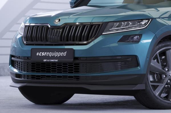 CSR Frontspoiler | Cup-Spoilerlippe mit ABE für Skoda Kodiaq CSL626-L schwarz matt (Lackierung erforderlich)