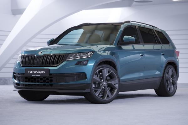 CSR Frontspoiler | Cup-Spoilerlippe mit ABE für Skoda Kodiaq CSL626-L schwarz matt (Lackierung erforderlich)