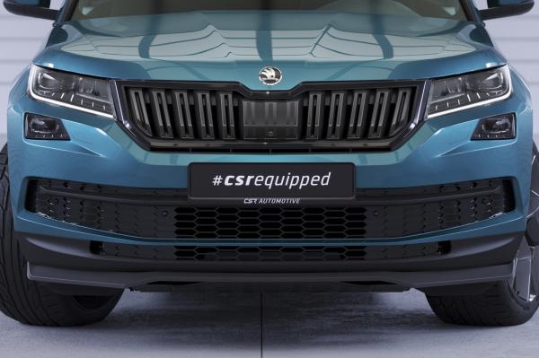 CSR Frontspoiler | Cup-Spoilerlippe mit ABE für Skoda Kodiaq CSL626-L schwarz matt (Lackierung erforderlich)