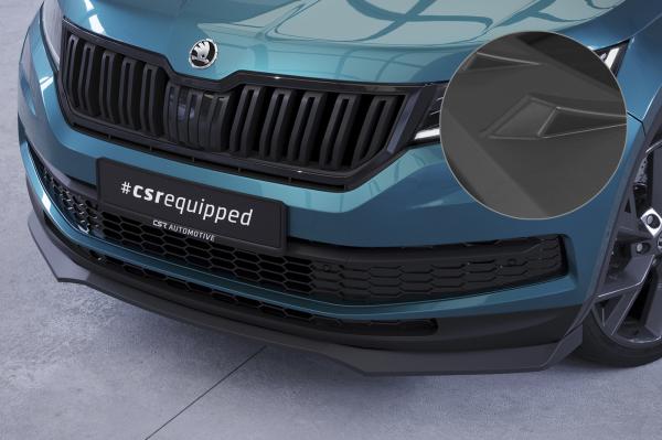 CSR Frontspoiler | Cup-Spoilerlippe mit ABE für Skoda Kodiaq CSL626-L schwarz matt (Lackierung erforderlich)