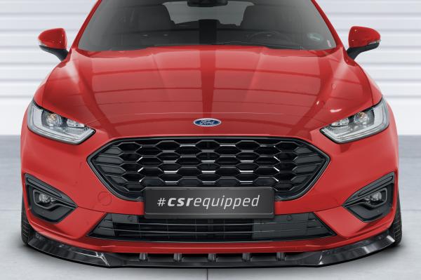 CSR Frontspoiler | Cup-Spoilerlippe mit ABE für Ford Mondeo MK5 BA7  Turnier ST-Line CSL629-C Carbon Look Hochglanz (keine Lackierung erforderlich)
