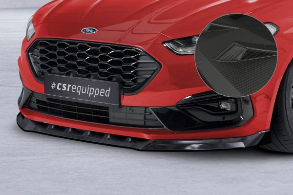 CSR Frontspoiler | Cup-Spoilerlippe mit ABE für Ford Mondeo MK5 BA7  Turnier ST-Line CSL629-M Carbon Look matt strukturiert (keine Lackierung erforderlich)
