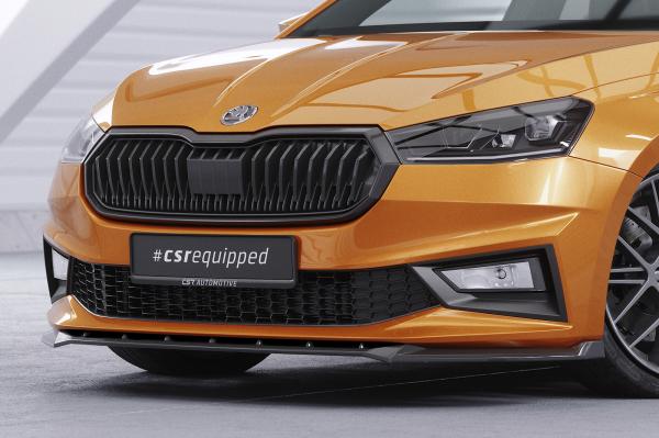 CSR Frontspoiler | Cup-Spoilerlippe mit ABE für Skoda Fabia 4 CSL630-S schwarz matt strukturiert (keine Lackierung erforderlich)