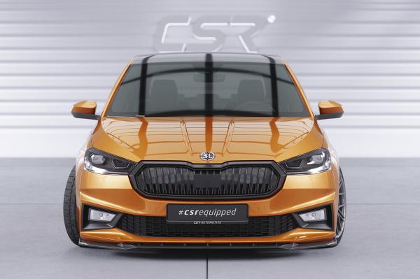 CSR Frontspoiler | Cup-Spoilerlippe mit ABE für Skoda Fabia 4 CSL630-S schwarz matt strukturiert (keine Lackierung erforderlich)