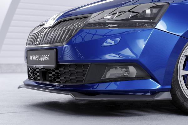 CSR Frontspoiler | Cup-Spoilerlippe mit ABE für Skoda Fabia 3 (Typ NJ) CSL631-G Glossy schwarz Hochglanz (keine Lackierung erforderlich)