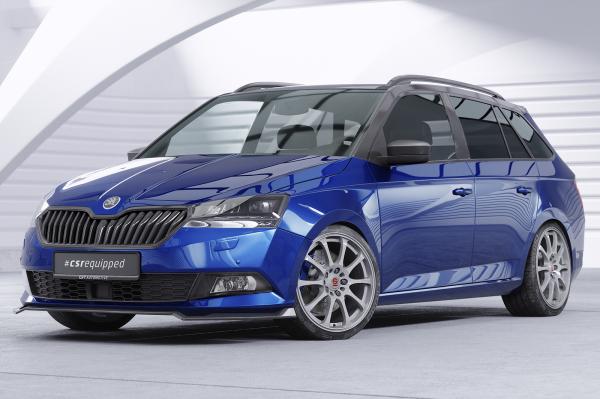 CSR Frontspoiler | Cup-Spoilerlippe mit ABE für Skoda Fabia 3 (Typ NJ) CSL631-G Glossy schwarz Hochglanz (keine Lackierung erforderlich)