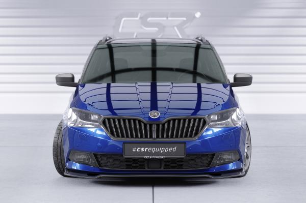 CSR Frontspoiler | Cup-Spoilerlippe mit ABE für Skoda Fabia 3 (Typ NJ) CSL631-G Glossy schwarz Hochglanz (keine Lackierung erforderlich)