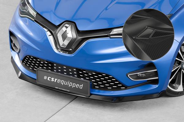 CSR Frontspoiler | Cup-Spoilerlippe mit ABE für Renault Zoe CSL632-C Carbon Look Hochglanz (keine Lackierung erforderlich)