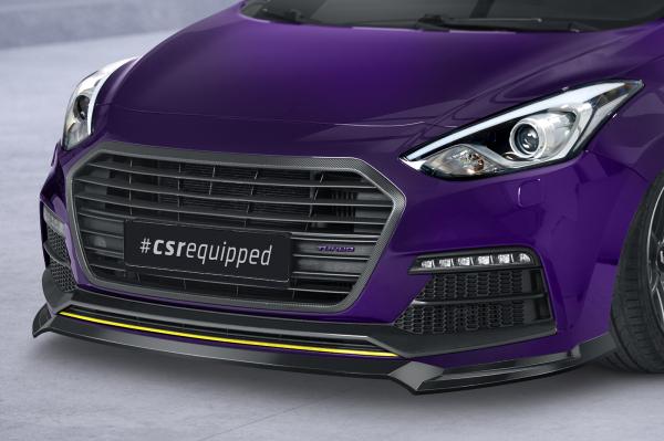 CSR Frontspoiler | Cup-Spoilerlippe mit ABE für Hyundai I30 (GD) Turbo CSL635-S schwarz matt strukturiert (keine Lackierung erforderlich)