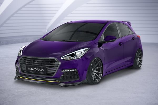 CSR Frontspoiler | Cup-Spoilerlippe mit ABE für Hyundai I30 (GD) Turbo CSL635-S schwarz matt strukturiert (keine Lackierung erforderlich)