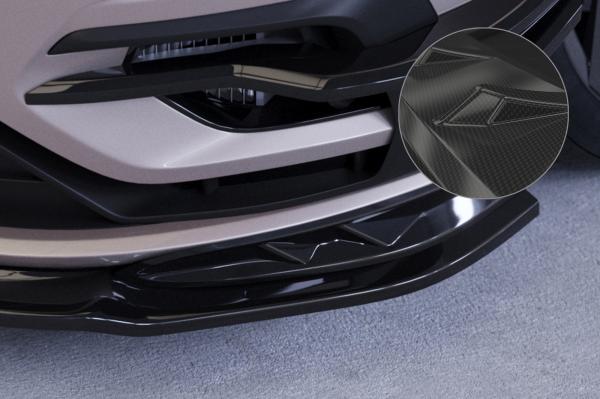 CSR Frontspoiler | Cup-Spoilerlippe / Frontblenden für VW Golf 7 (Typ AU) R CSL636-C Carbon Look glänzend (keine Lackierung erforderlich)