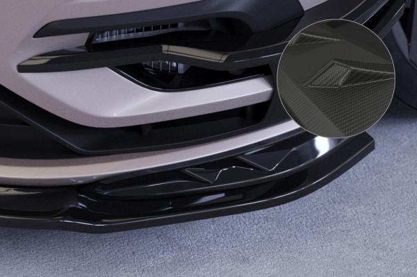 CSR Frontspoiler | Cup-Spoilerlippe / Frontblenden für VW Golf 7 (Typ AU) R CSL636-M Carbon Look matt strukturiert (keine Lackierung erforderlich)