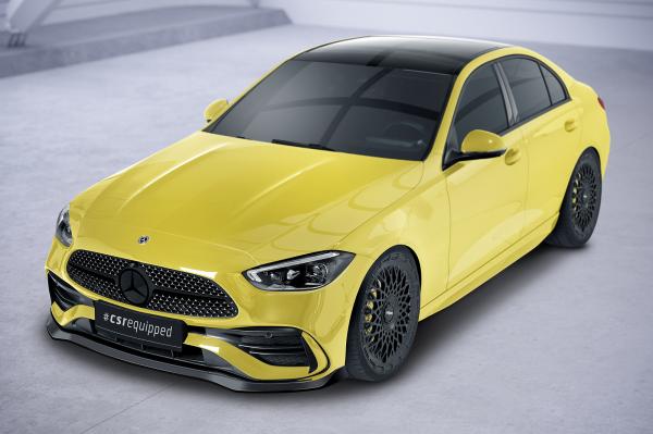 CSR Frontspoiler | Cup-Spoilerlippe mit ABE für Mercedes-Benz C-Klasse W206 / S206 AMG-Line CSL641-G Glossy schwarz Hochglanz (keine Lackierung erforderlich)