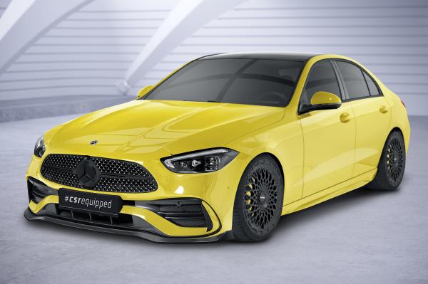 CSR Frontspoiler | Cup-Spoilerlippe mit ABE für Mercedes-Benz C-Klasse W206 / S206 AMG-Line CSL641-G Glossy schwarz Hochglanz (keine Lackierung erforderlich)