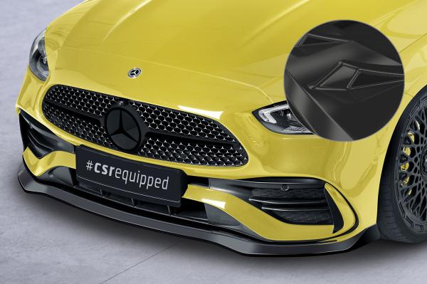 CSR Frontspoiler | Cup-Spoilerlippe mit ABE für Mercedes-Benz C-Klasse W206 / S206 AMG-Line CSL641-G Glossy schwarz Hochglanz (keine Lackierung erforderlich)