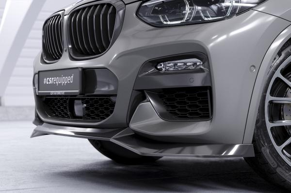 CSR Frontspoiler | Cup-Spoilerlippe mit ABE für BMW X3 G01 / X4 G02 M-Paket CSL642-L schwarz matt (Lackierung erforderlich)