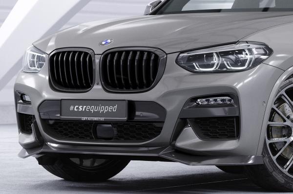 CSR Frontspoiler | Cup-Spoilerlippe mit ABE für BMW X3 G01 / X4 G02 M-Paket CSL642-L schwarz matt (Lackierung erforderlich)