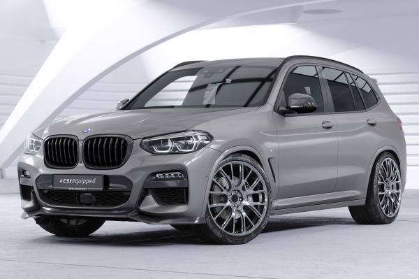 CSR Frontspoiler | Cup-Spoilerlippe mit ABE für BMW X3 G01 / X4 G02 M-Paket CSL642-L schwarz matt (Lackierung erforderlich)