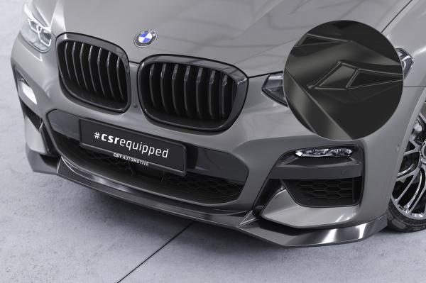 CSR Frontspoiler | Cup-Spoilerlippe mit ABE für BMW X3 G01 / X4 G02 M-Paket CSL642-G Glossy schwarz Hochglanz (keine Lackierung erforderlich)