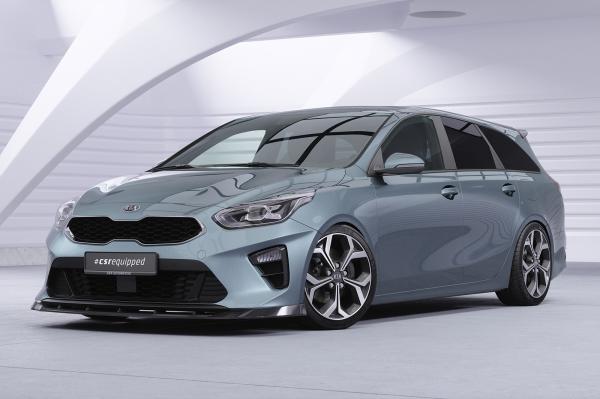 CSR Frontspoiler | Cup-Spoilerlippe mit ABE für Kia Ceed (CD) CSL643-C Carbon Look Hochglanz (keine Lackierung erforderlich)