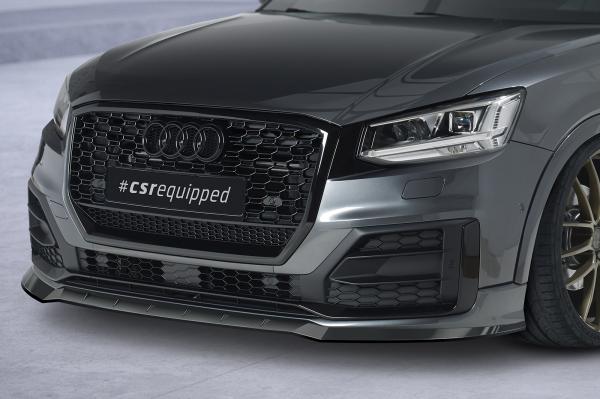CSR Frontspoiler | Cup-Spoilerlippe mit ABE für Audi Q2 (Typ GA) S-Line CSL644-L schwarz matt (Lackierung erforderlich)