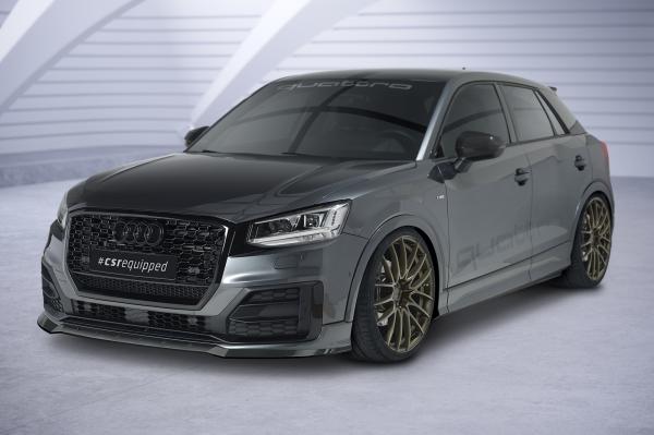 CSR Frontspoiler | Cup-Spoilerlippe mit ABE für Audi Q2 (Typ GA) S-Line CSL644-L schwarz matt (Lackierung erforderlich)
