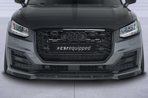 CSR Frontspoiler | Cup-Spoilerlippe mit ABE für Audi Q2 (Typ GA) S-Line CSL644-L schwarz matt (Lackierung erforderlich)