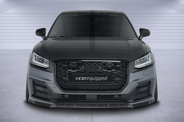 CSR Frontspoiler | Cup-Spoilerlippe mit ABE für Audi Q2 (Typ GA) S-Line CSL644-L schwarz matt (Lackierung erforderlich)