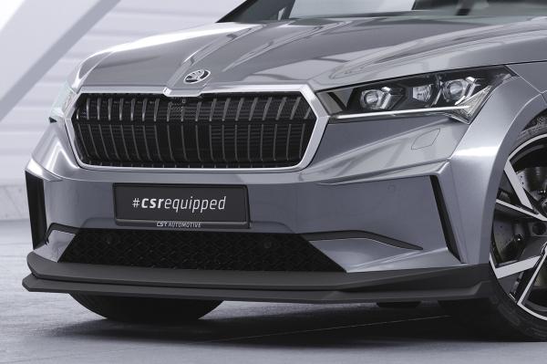 CSR Frontspoiler | Cup-Spoilerlippe mit ABE für Skoda Enyaq iV CSL647-S schwarz matt strukturiert (keine Lackierung erforderlich)