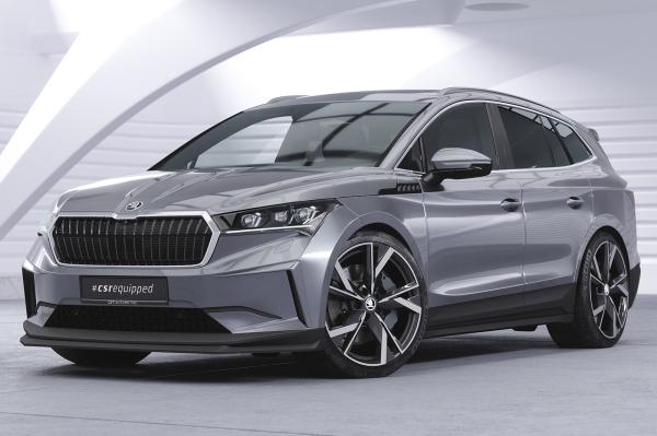 CSR Frontspoiler | Cup-Spoilerlippe mit ABE für Skoda Enyaq iV CSL647-S schwarz matt strukturiert (keine Lackierung erforderlich)